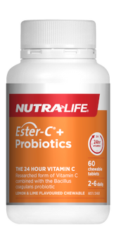 Nutra-Life Ester-C + Probiotics 60 Chewable Tablets